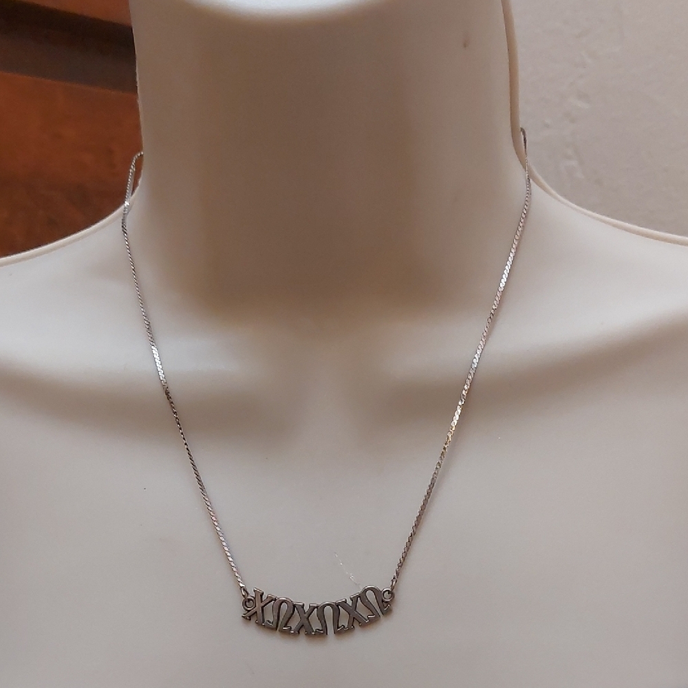 Chi Omega Greek Letters Collegiate Sorority 925 Sterling Silver Pendant Necklace